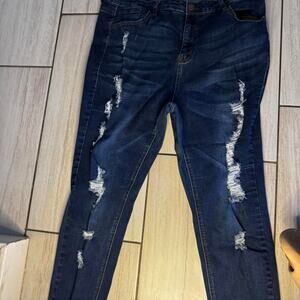 Women's Dark Blue High Waisted Haute Curve Size 20 Jeans